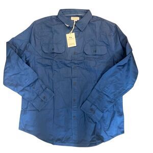 Free Assembly NWT 2XL blue long sleeve button down collared